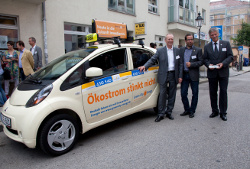 Mitsubishi i-MiEV Elektroauto Taxi von IsarFunk in München